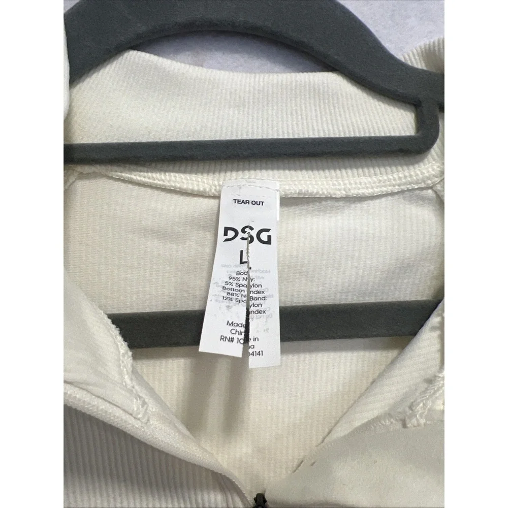 Ivory Women's 1/2 Zip Cropped DSG ACTIVE SWEATER Large‎
